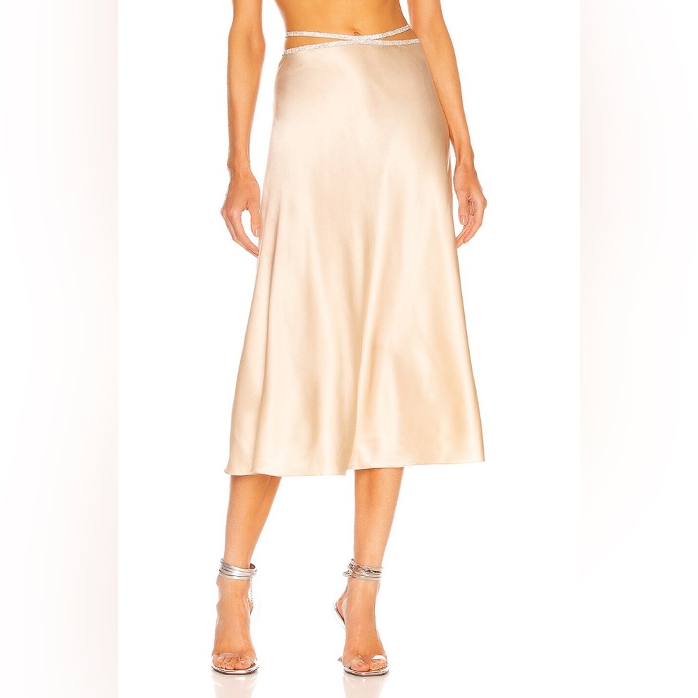NWT - Champagne Gold Silk Skirt